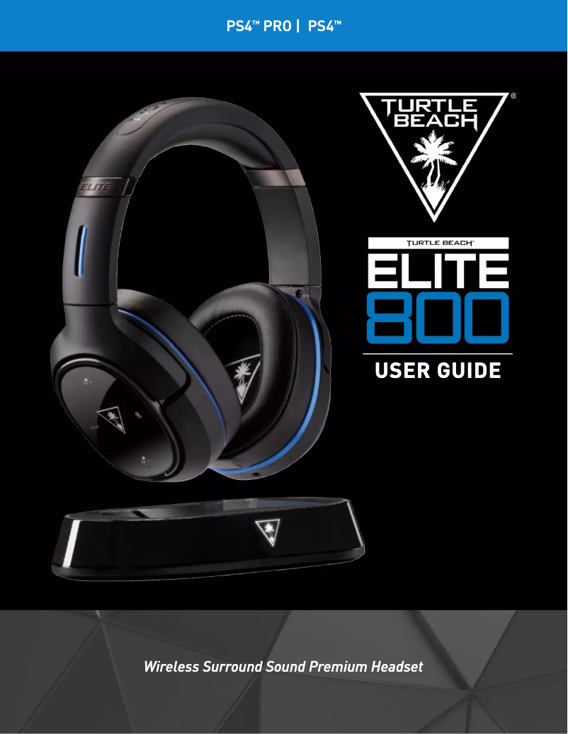 Page 1 de la notice Manuel utilisateur Turtle Beach Ear Force Elite 800 DTS