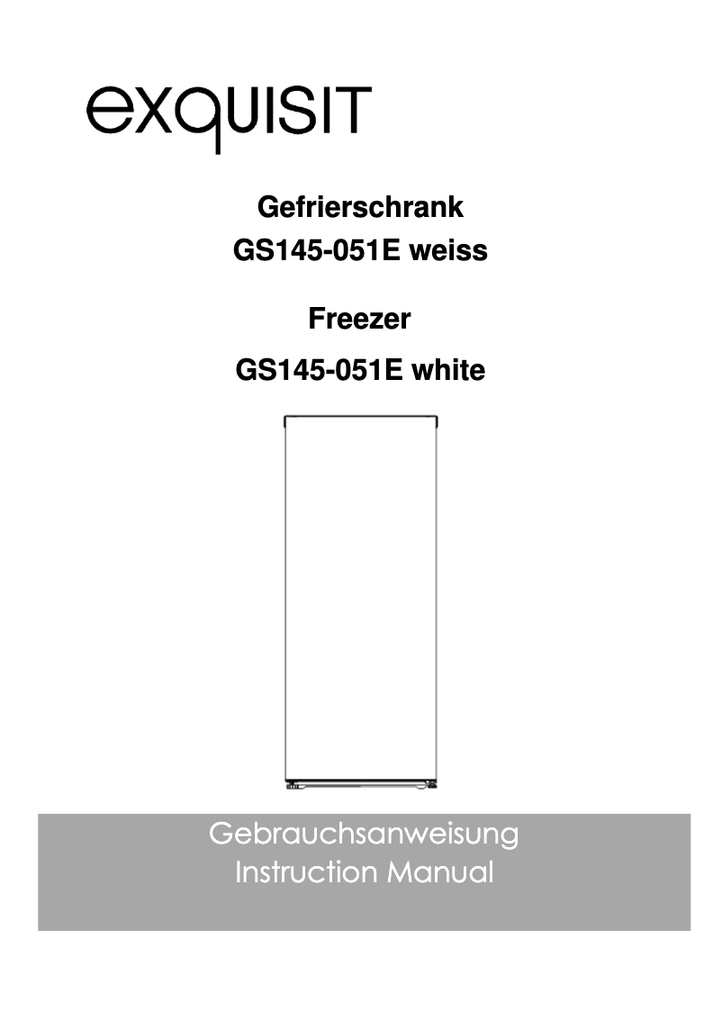 Page 1 de la notice Manuel utilisateur Exquisit GS145-051E