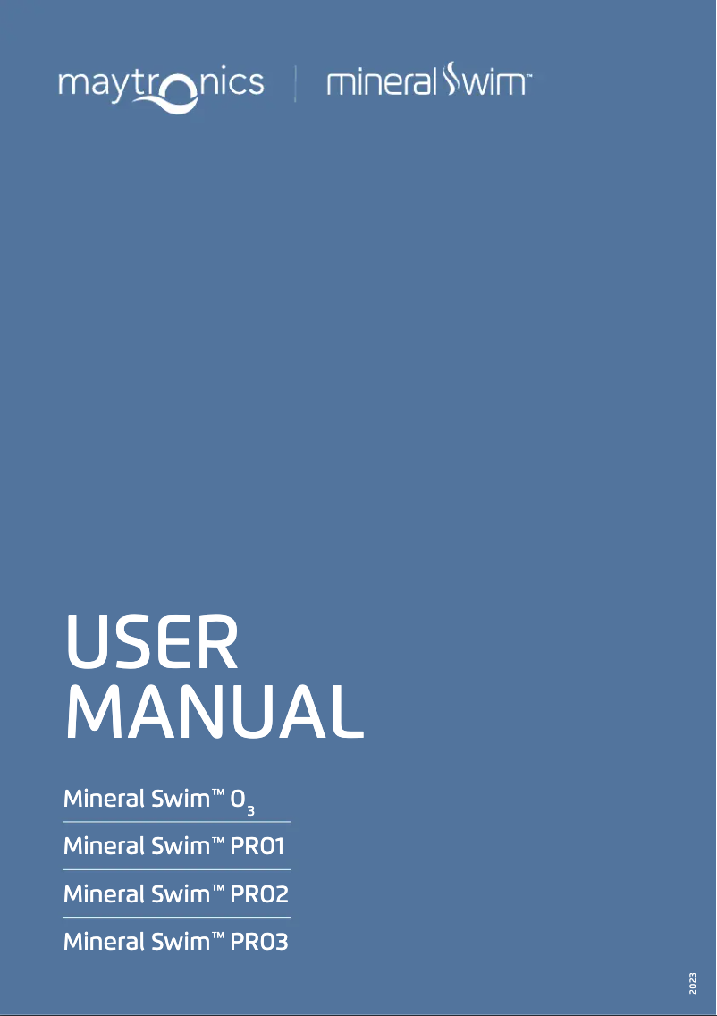 Page n°1 - Manuel utilisateur Maytronics Mineral Swim PRO2