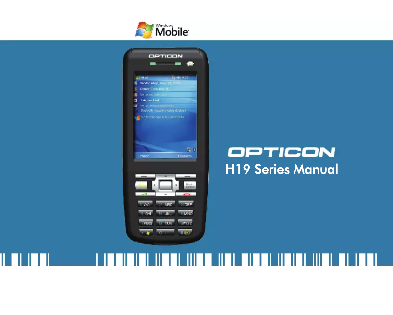 Page 1 de la notice Manuel utilisateur Opticon H19A