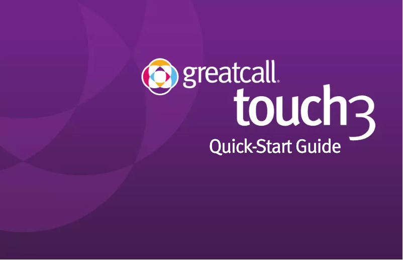 Page n°1 - Manuel utilisateur GreatCall Touch 3