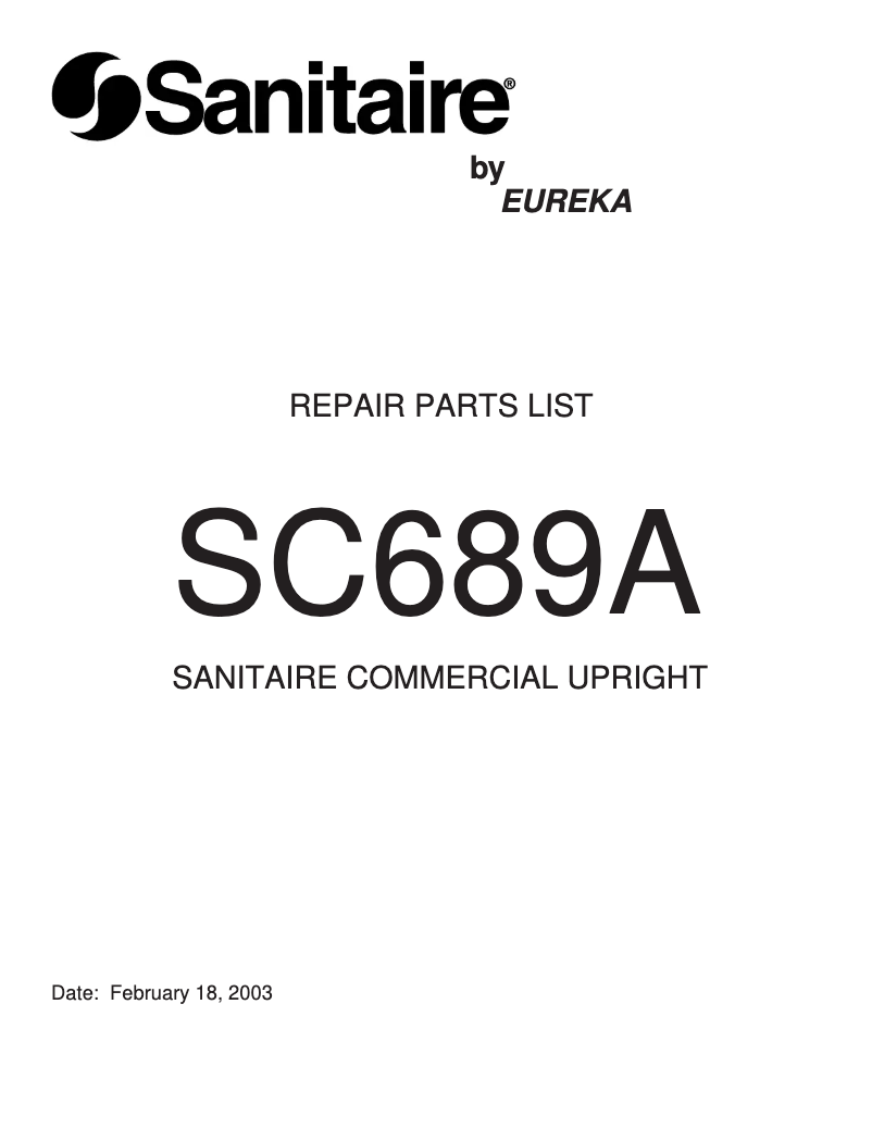 Page 1 de la notice Manuel utilisateur Electrolux Sanitaire SC689