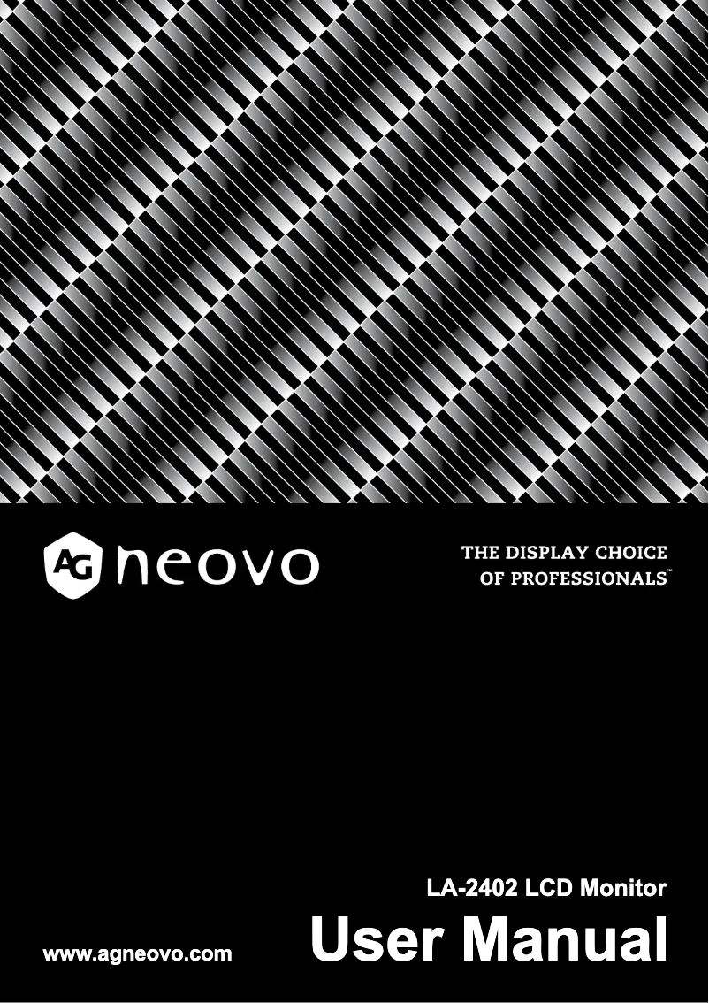 Page 1 de la notice Manuel utilisateur AG Neovo LA-2702