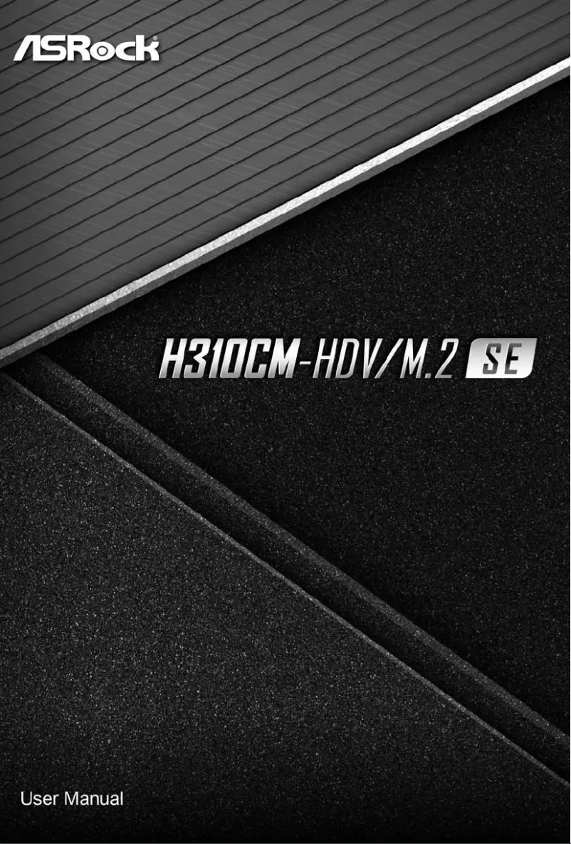 Page 1 de la notice Manuel utilisateur Asrock H310CM-HDV/M.2 SE