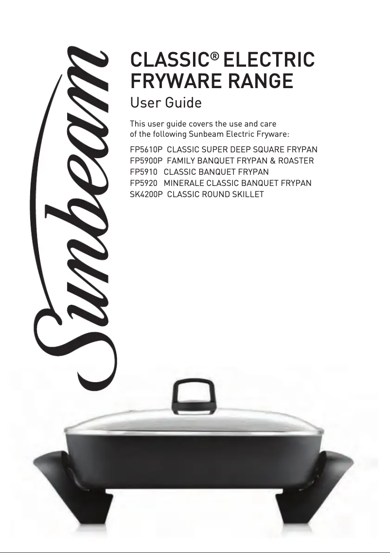 Page 1 de la notice Manuel utilisateur Sunbeam Classic Banquet FP5910