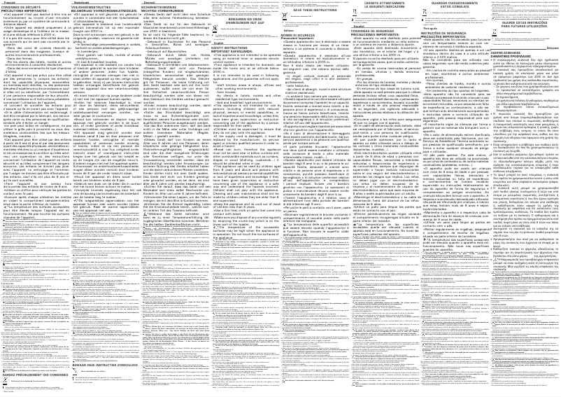 Page 1 de la notice Instructions / montage Tefal Express TT3561