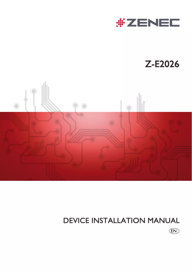 Image de la première page du manuel de l'appareil Z-E2026