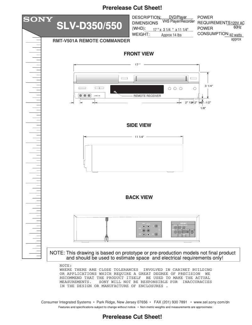 Page n°1 - Guide d'installation Sony SLV-D350P