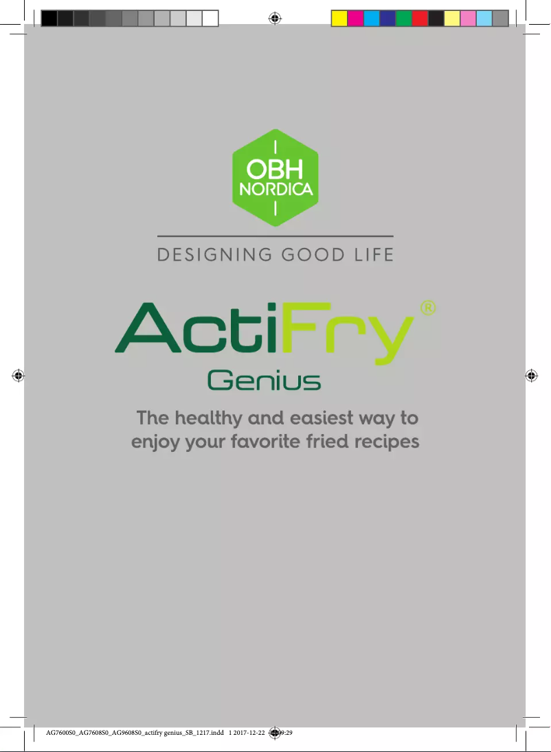 Page 1 de la notice Manuel utilisateur OBH Nordica ActiFry Genius 