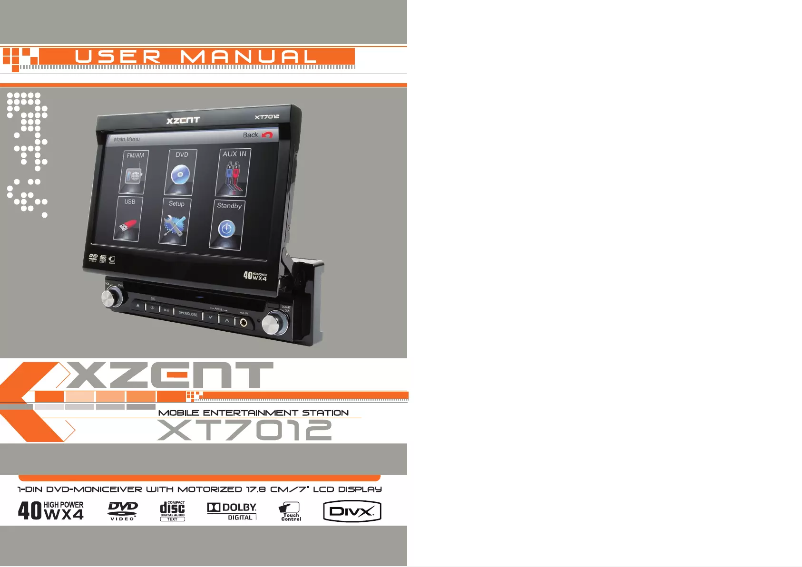 Página 1 del manual Manual de usuario XZENT XT7012