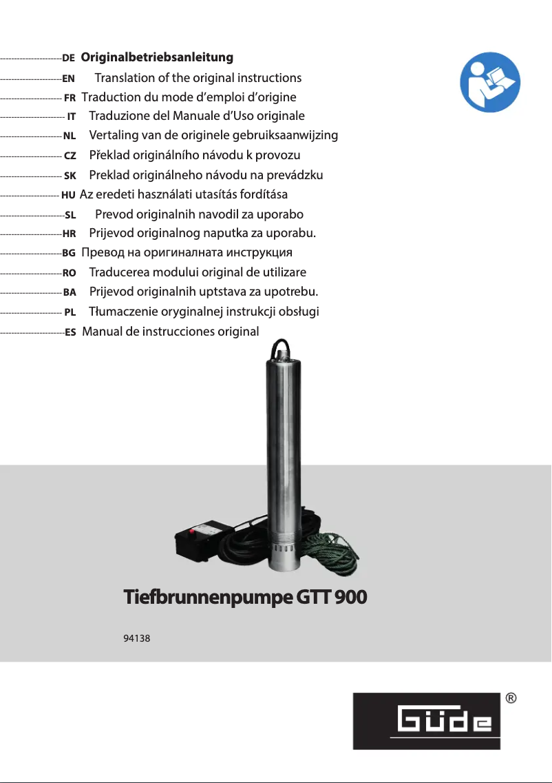 Image de la première page du manuel de l'appareil GTT 900