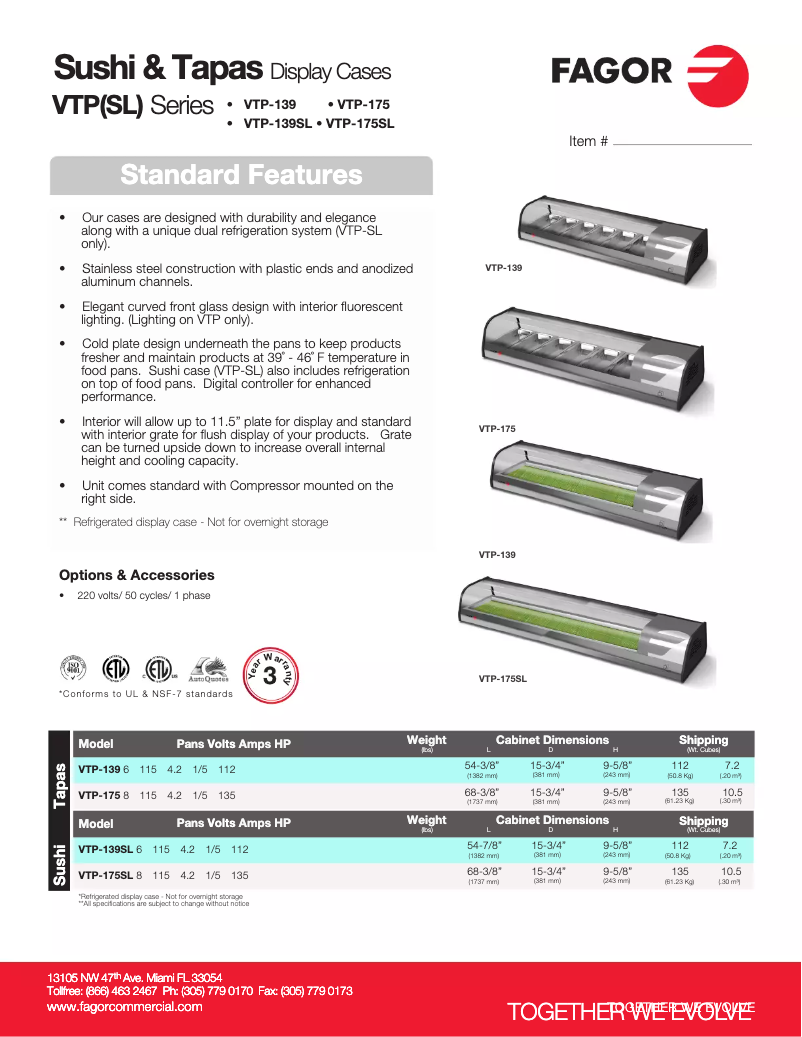 Image de la première page du manuel de l'appareil VTP-139SL