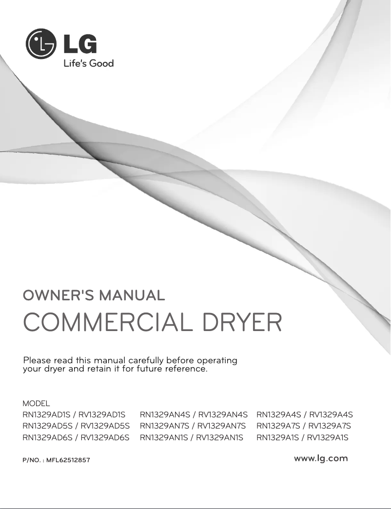 Page 1 de la notice Manuel utilisateur LG RV1329AD6S