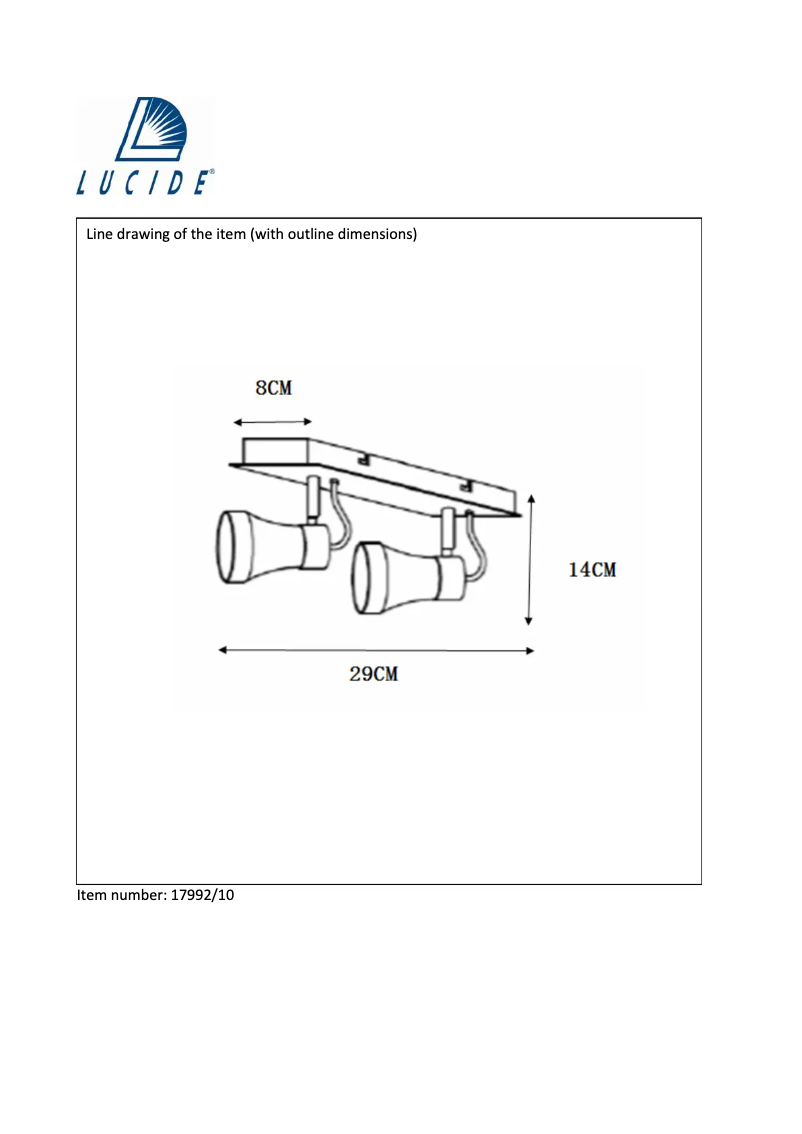 Page 1 de la notice Manuel utilisateur Lucide Bolo 17992/10/03