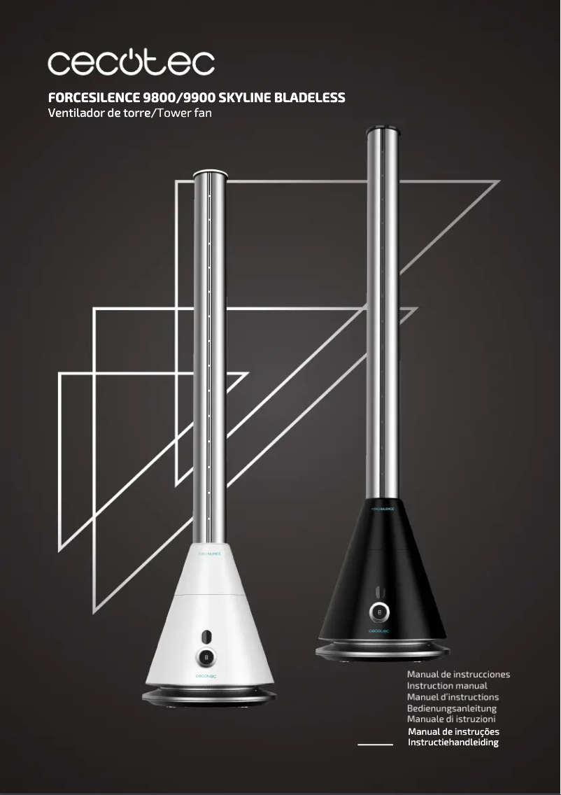 Page 1 de la notice Manuel utilisateur Cecotec EnergySilence 9800 Skyline Bladeless