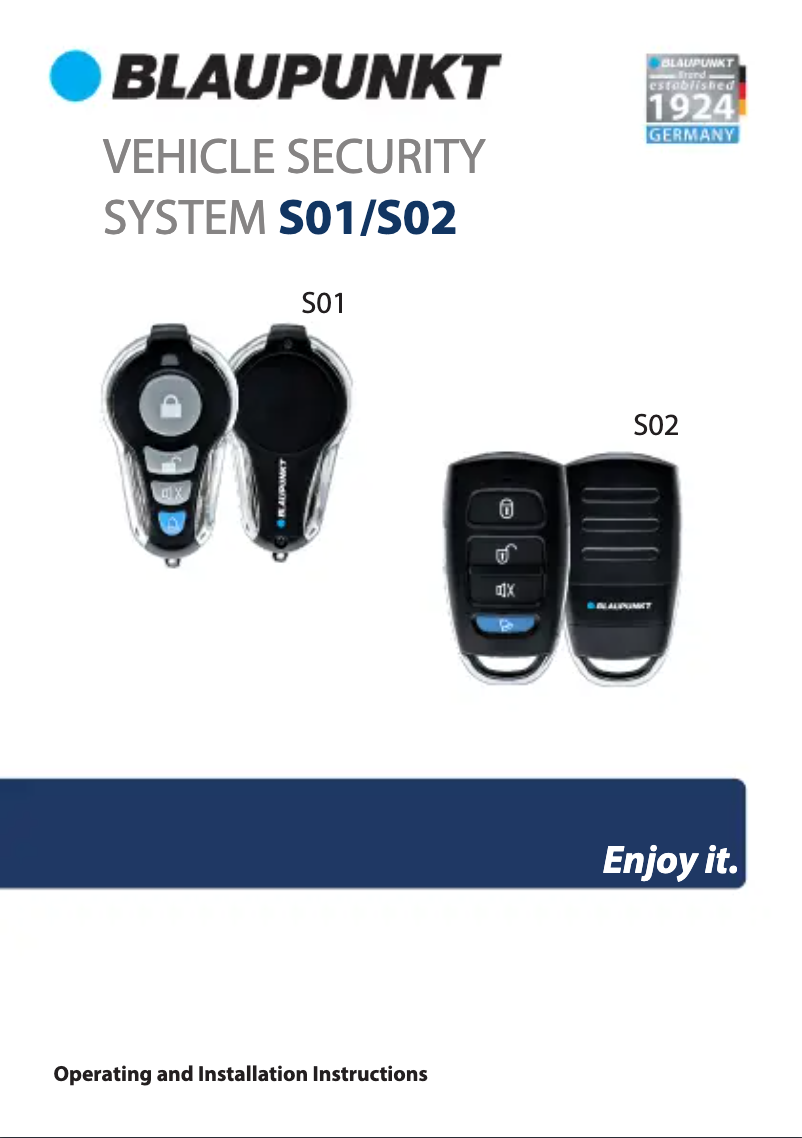 Page n°1 - Manuel utilisateur Blaupunkt S01