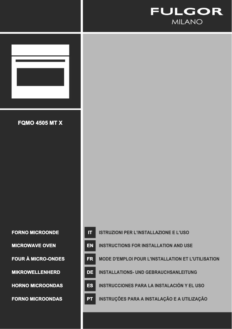 Page n°1 - Manuel utilisateur Fulgor Milano FQMO 4505 MT X