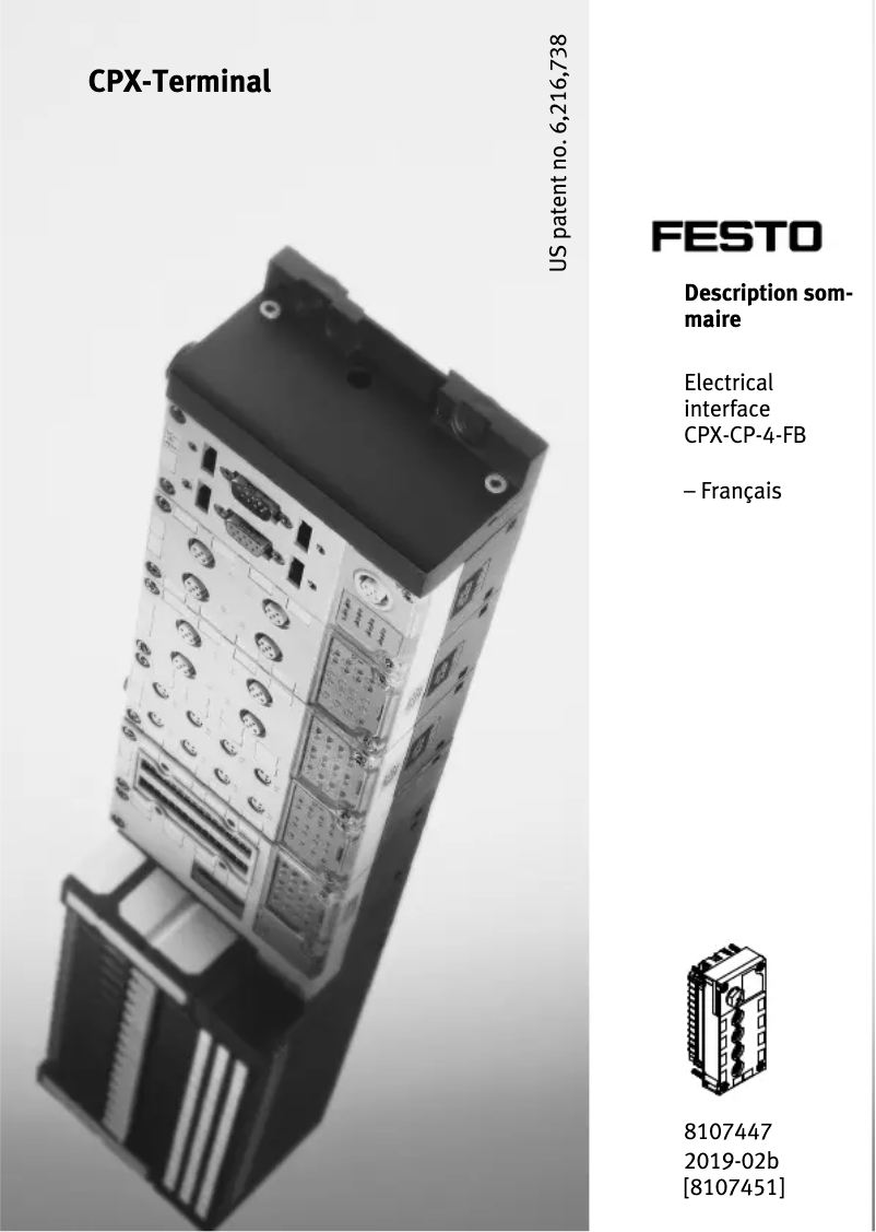 Page n°1 - Manuel utilisateur Festo CPX-CP-4-FB