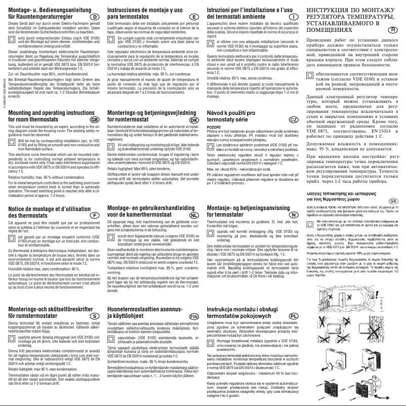 Page n°1 - Manuel utilisateur Eberle KLR-E 7000
