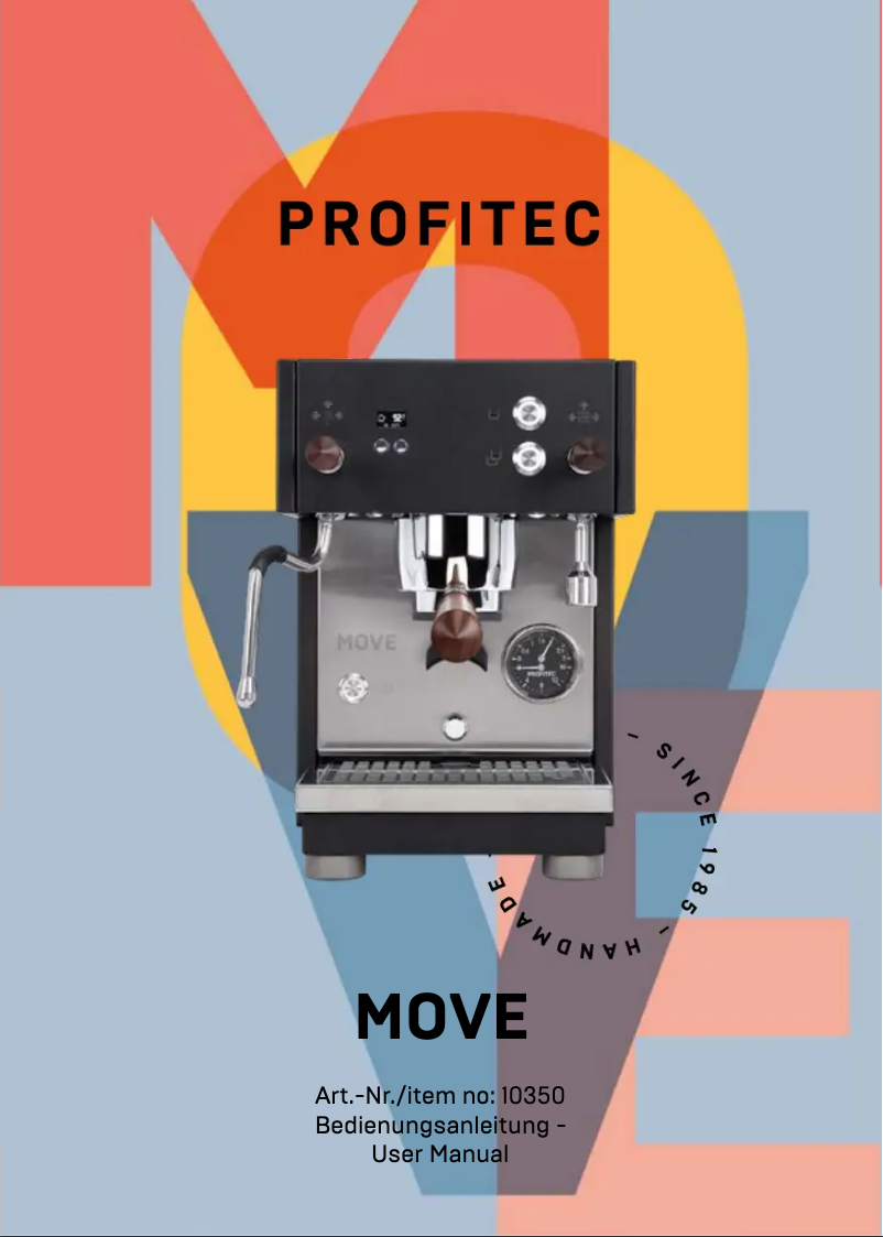 Page 1 de la notice Manuel utilisateur Profitec MOVE