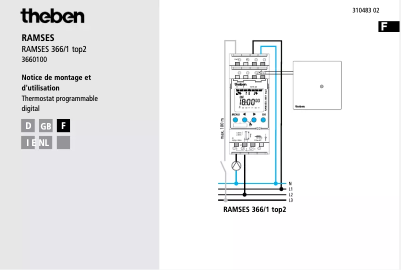 Image de la première page du manuel de l'appareil RAMSES 366-1 top2