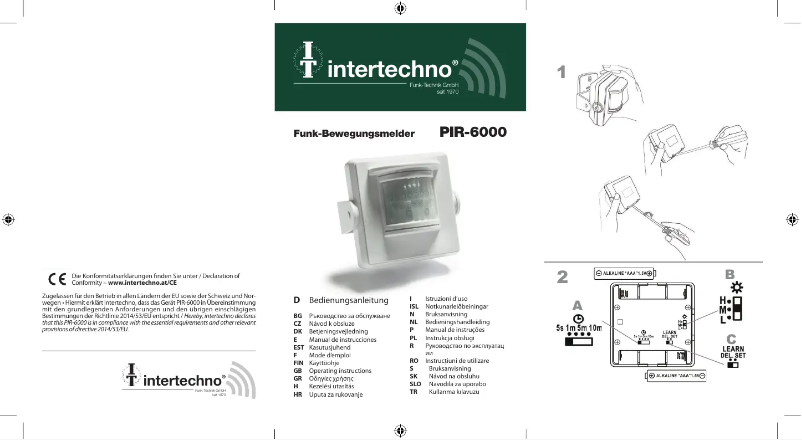 Page 1 de la notice Manuel utilisateur Intertechno PIR-6000