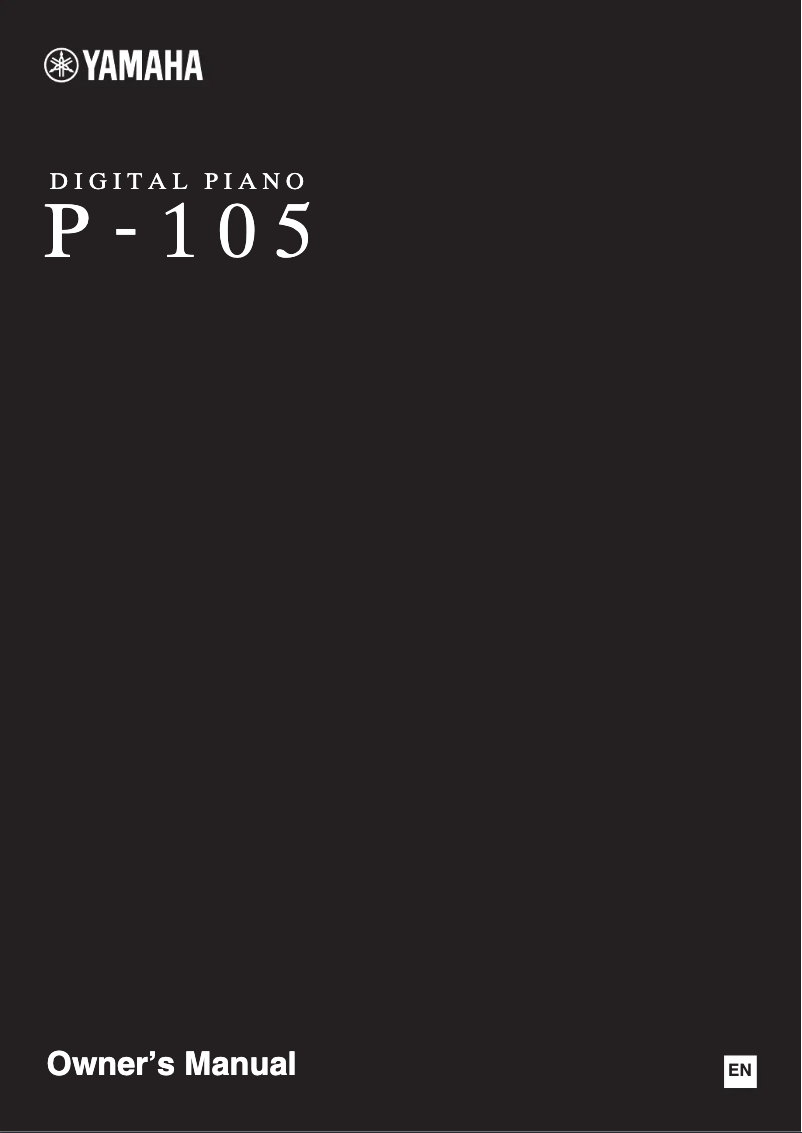 Page 1 de la notice Manuel utilisateur Yamaha P-105
