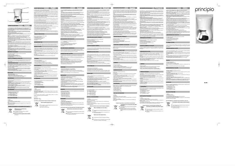 Page 1 de la notice Manuel utilisateur Tefal Principio 5 CM300010