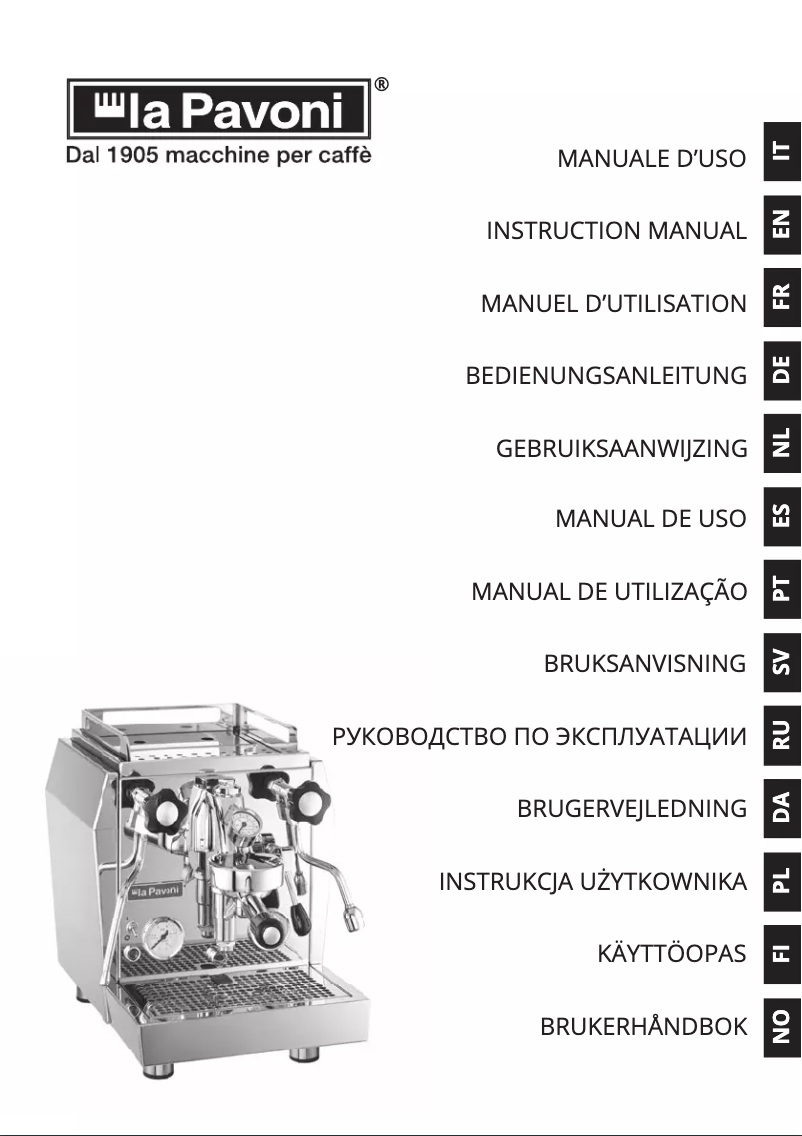 Page 1 de la notice Manuel utilisateur la Pavoni LPSCCC01EU
