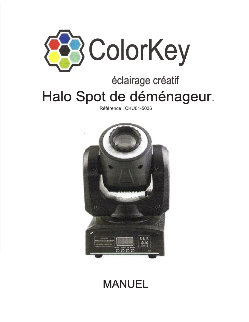 Page n°1 - Manuel utilisateur ColorKey Mover Halo Spot