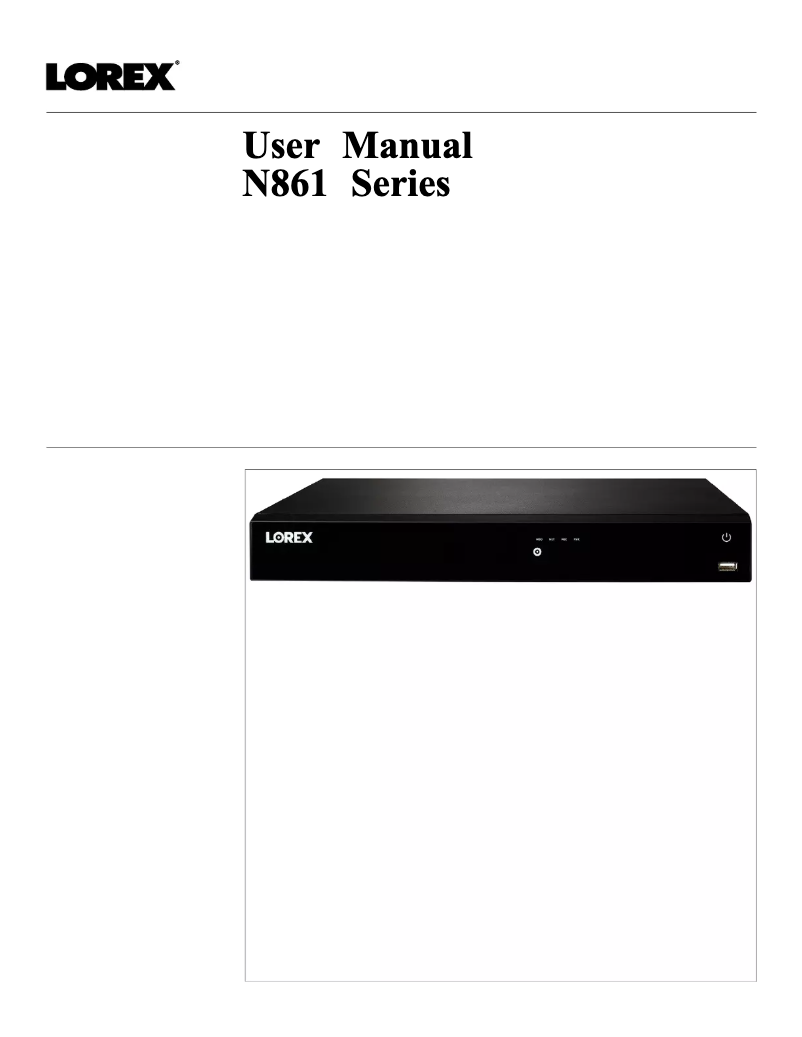 Página 1 del manual Manual de usuario Lorex NK163-85CB