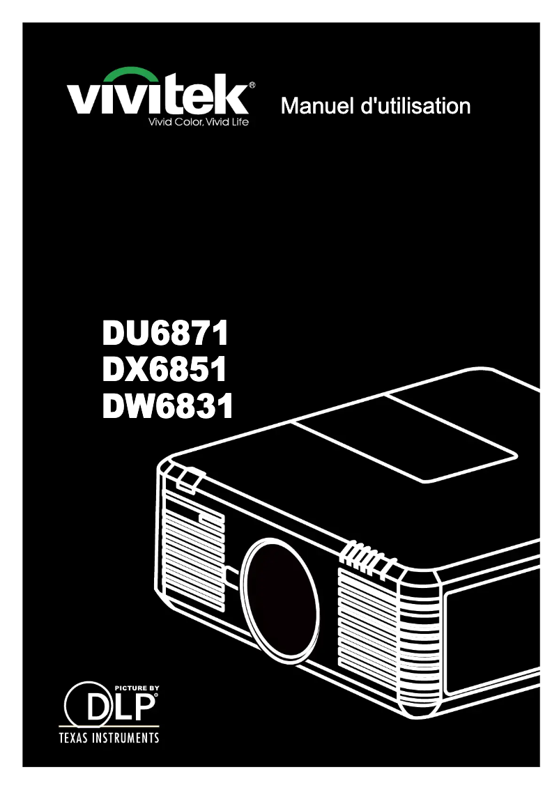 Page n°1 - Manuel utilisateur Vivitek DX6831