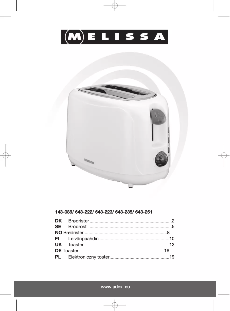 Image de la première page du manuel de l'appareil 643-251