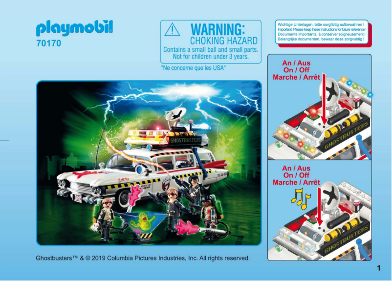 Page n°1 - Manuel utilisateur Playmobil 70170