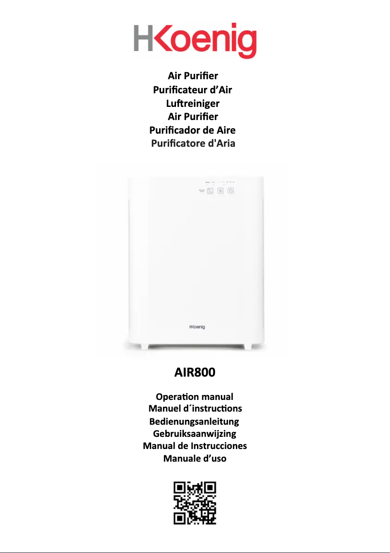 Page 1 de la notice Manuel utilisateur H.Koenig AIR800