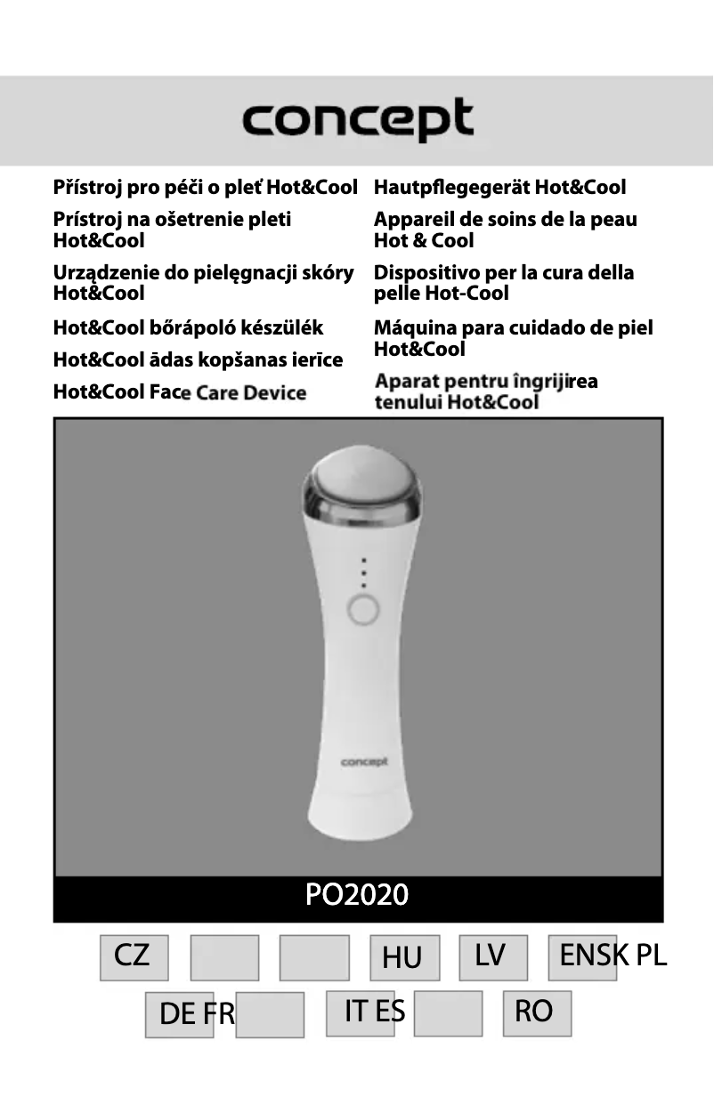 Image de la première page du manuel de l'appareil Perfect Skin PO2020