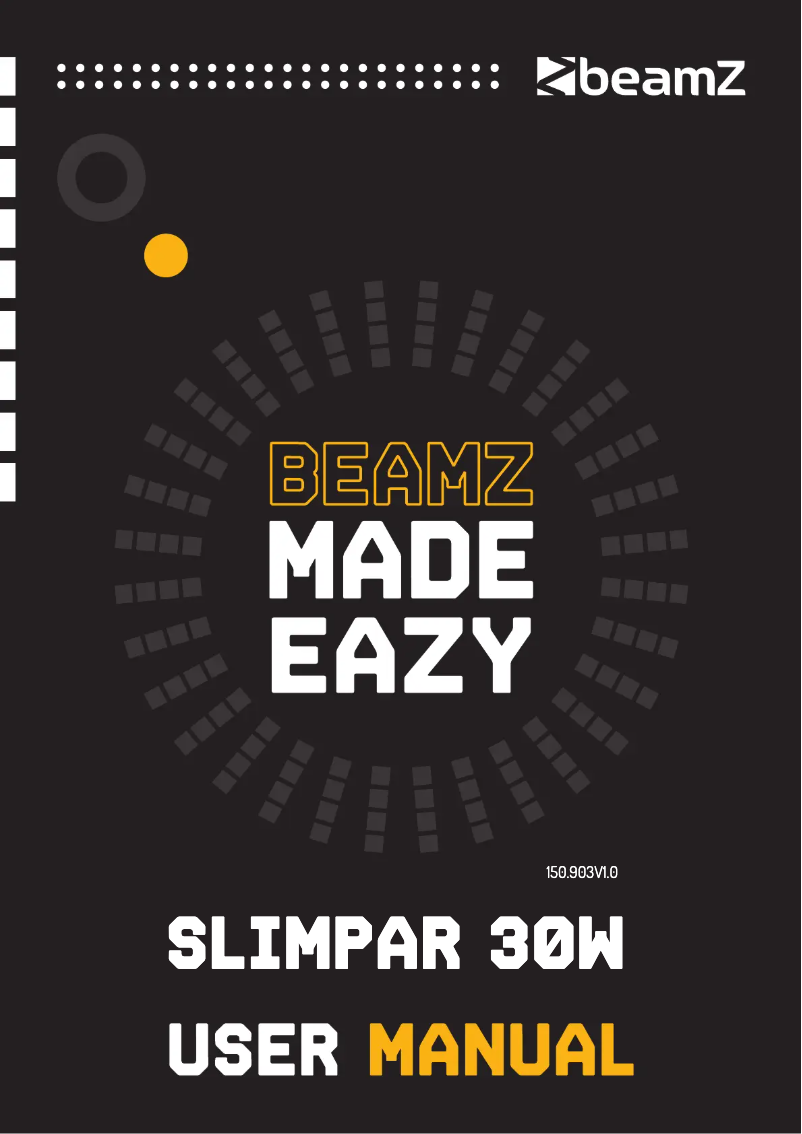 Page 1 de la notice Manuel utilisateur BeamZ SlimPar 30W
