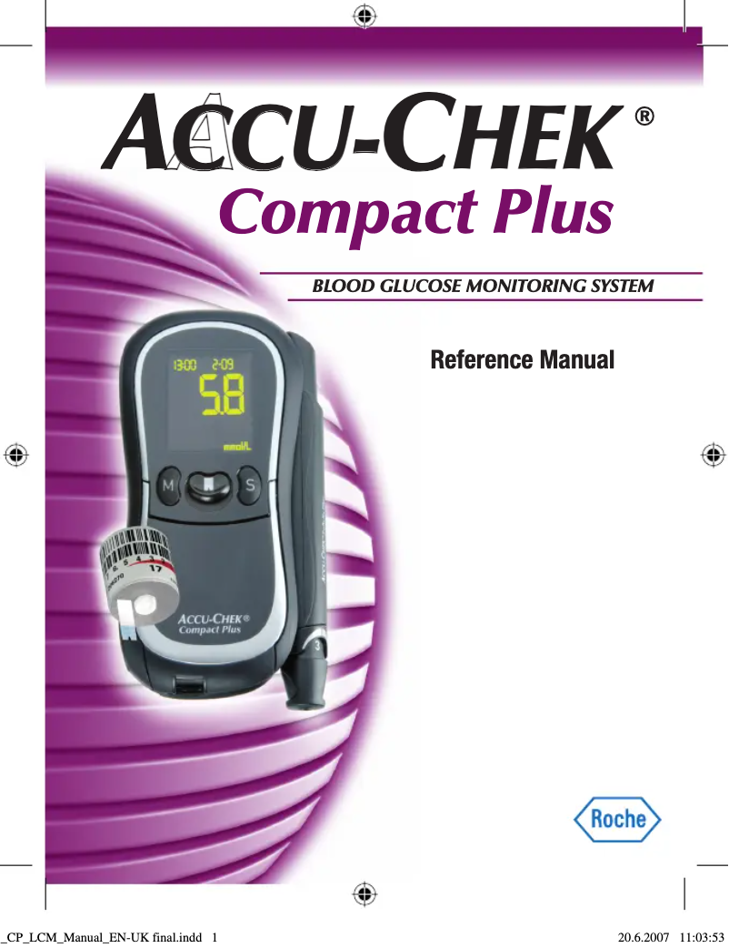 Page 1 de la notice Manuel utilisateur Accu-Chek Compact Plus