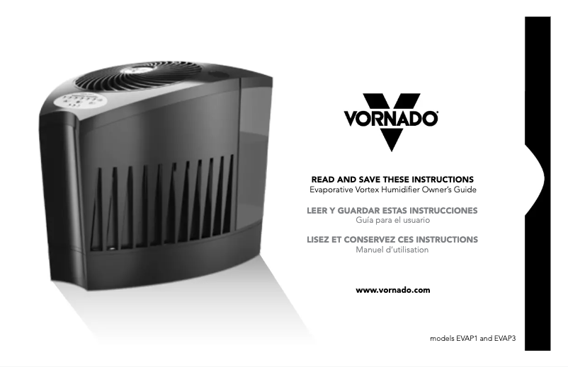 Imagen de la primera página del manual del dispositivo EVAP3 Vortex