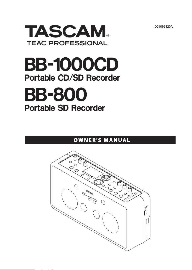 Imagen de la primera página del manual del dispositivo BB-800