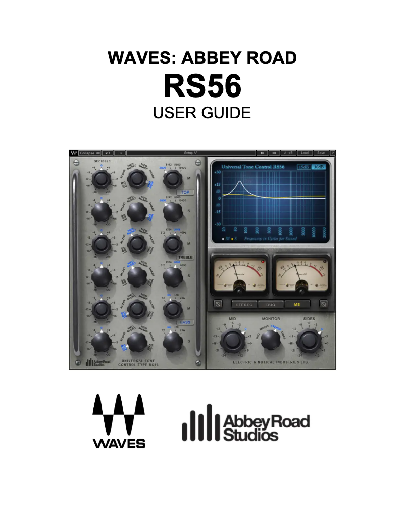 Page n°1 - Manuel utilisateur Waves Abbey Road RS56