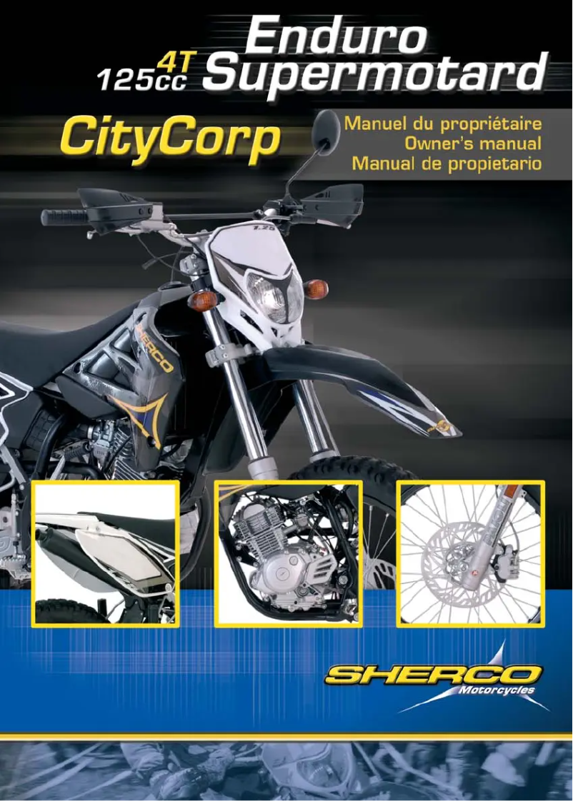 Page 1 de la notice Manuel utilisateur Sherco CityCorp 125cc (2008)