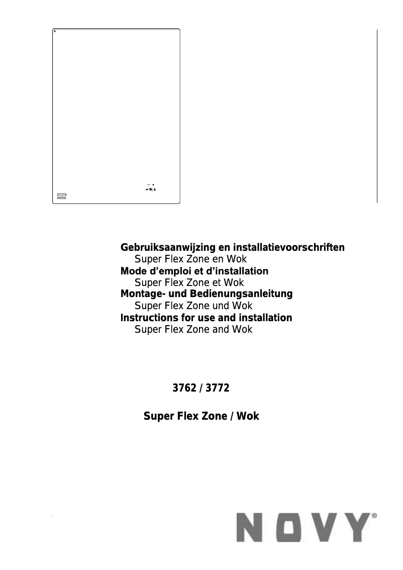 Page 1 de la notice Manuel utilisateur Novy 3772