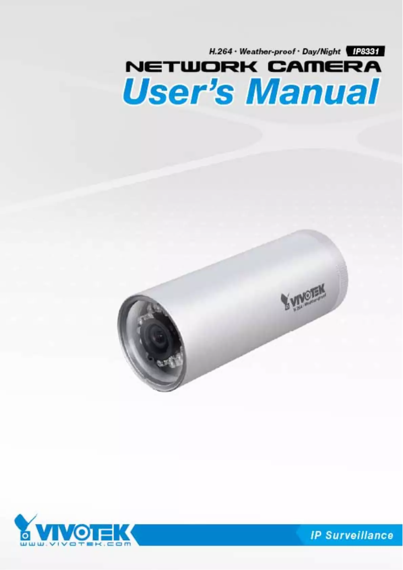 Page n°1 - Manuel utilisateur Vivotek IP8331