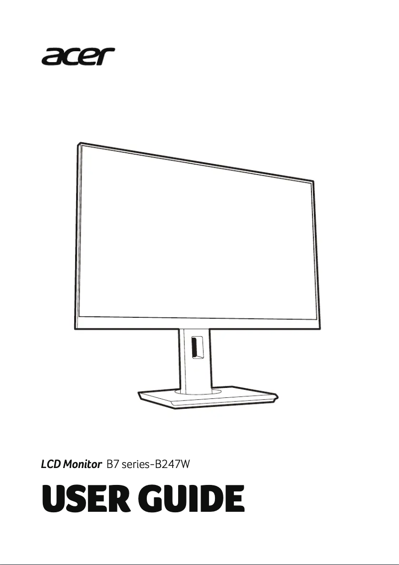 Page n°1 - Manuel utilisateur Acer B247W