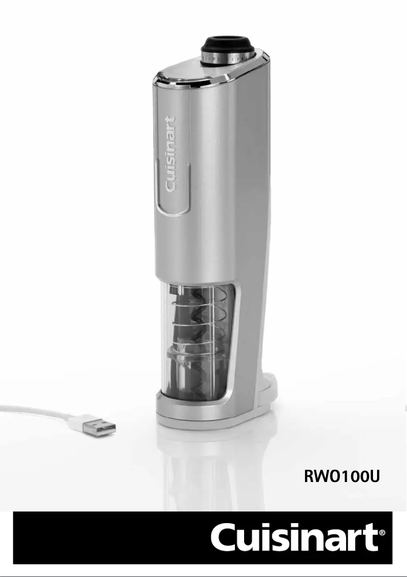 Image de la première page du manuel de l'appareil RWO100U