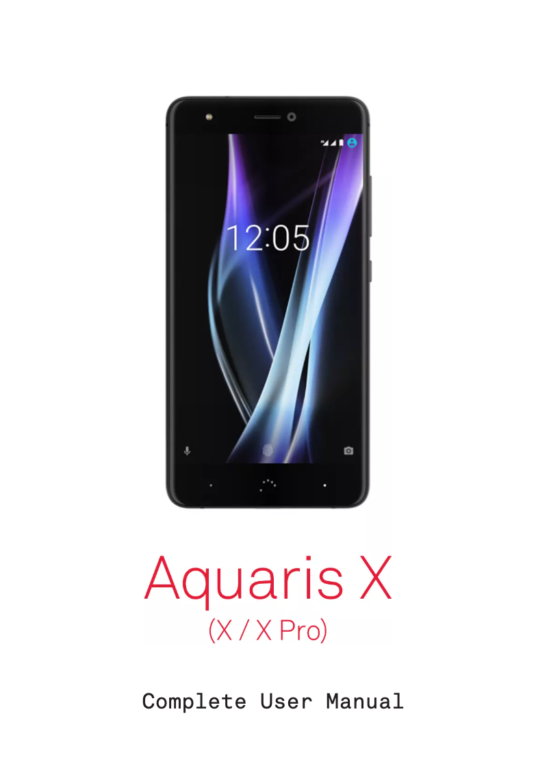 Image de la première page du manuel de l'appareil Aquaris X Pro