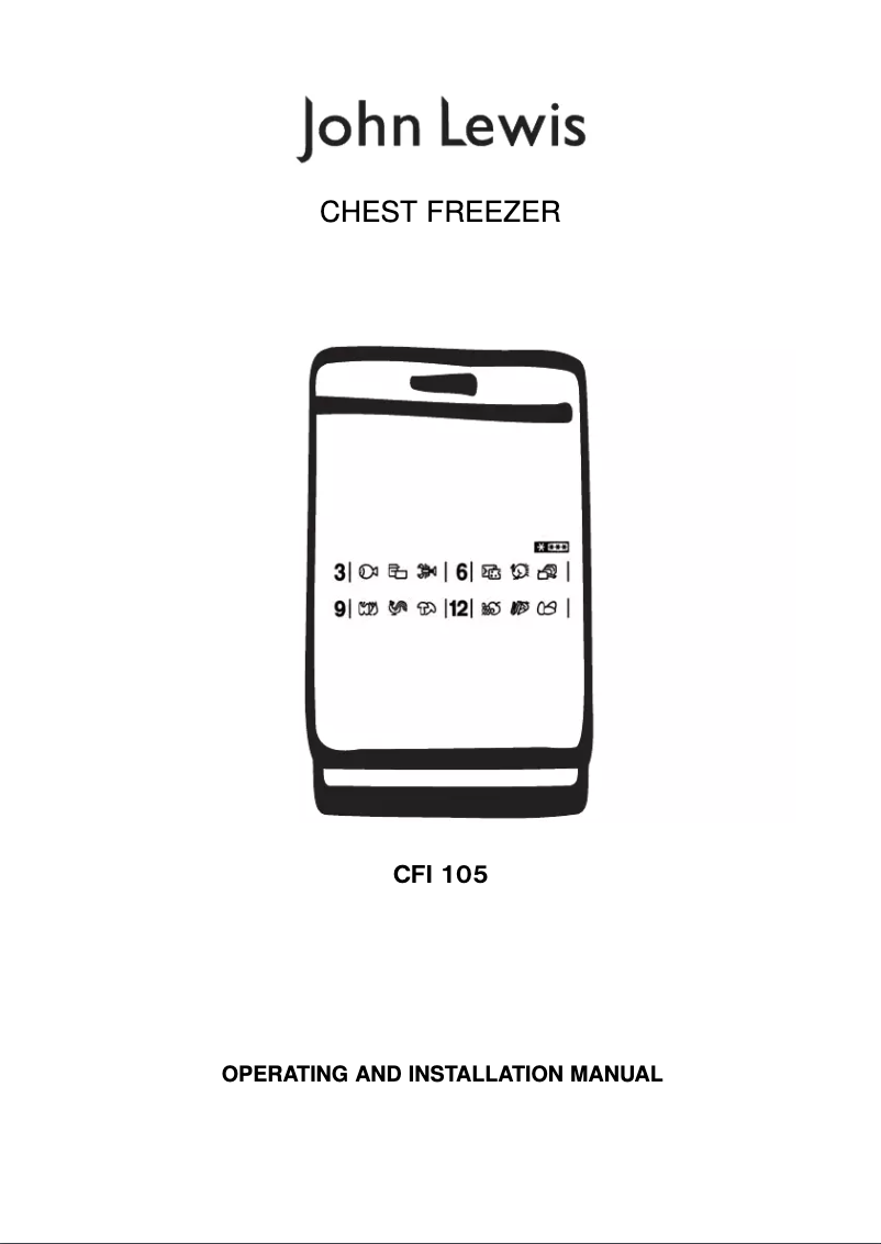 Page 1 de la notice Manuel utilisateur John Lewis CFI 105