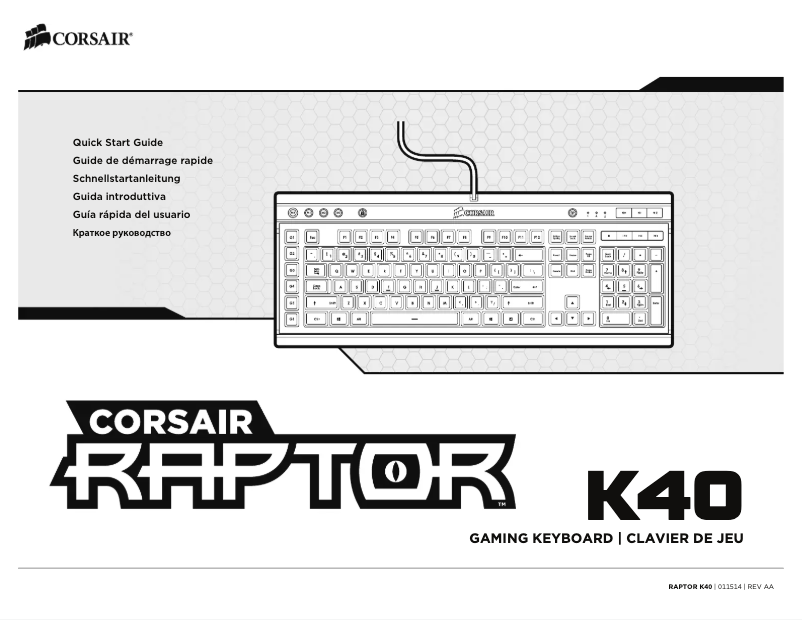 Page 1 de la notice Manuel utilisateur Corsair Raptor K40