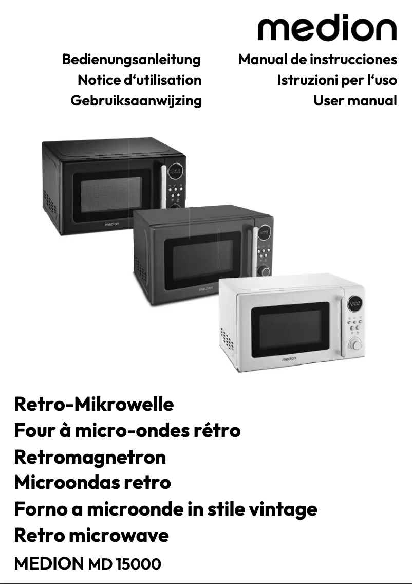 Image de la première page du manuel de l'appareil MD 15000